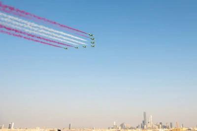 في اليوم الوطني السعودي.. القوات الجوية الملكية تحلق فوق سماء 17 مدينة