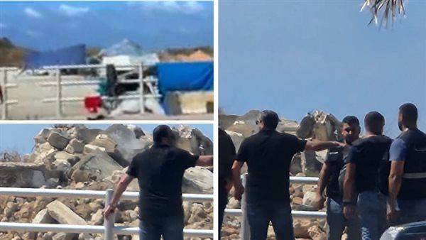 امن الدولة تزيل خيما نصبها نازحون من التابعية السورية