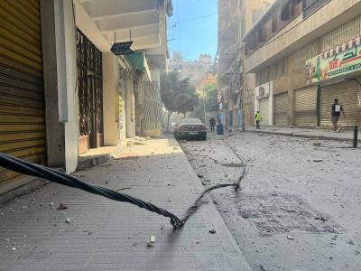 بالصور.. غارة اسرائيلية تستهدف الضاحية الجنوبية