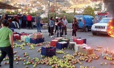 Protest by Apple Farmers in Bsharri