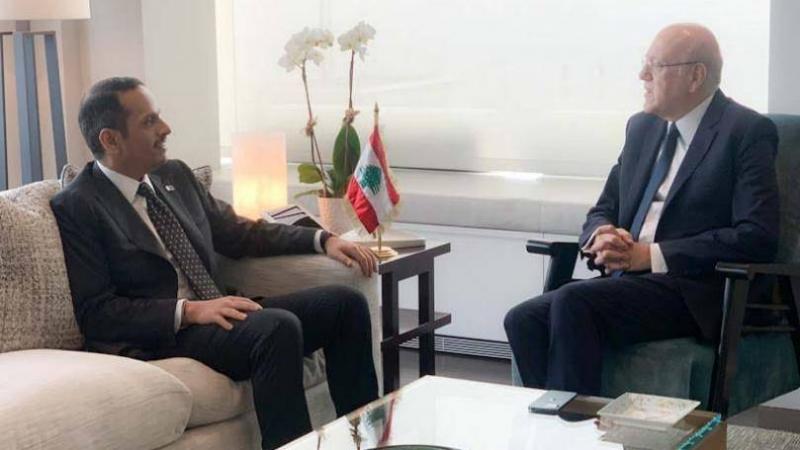 Mikati Discussed Conditions with Qatar's Foreign Minister