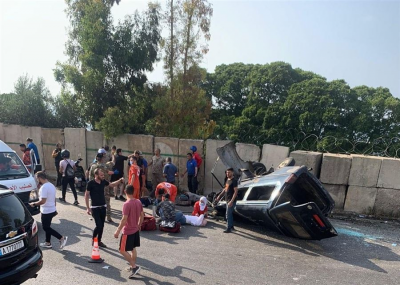 7 Injured in a Traffic Accident on the Sidon Road