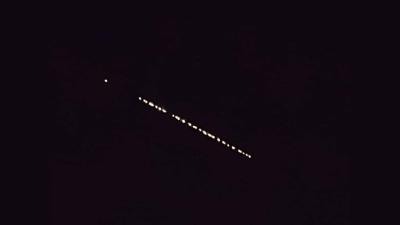 Starlink Train Passes Over Lebanon