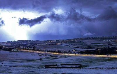Lightning Strikes a Building in Gaziantep