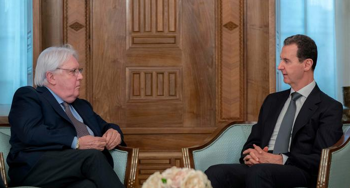 Title: Assad and Griffith Discuss Ways to Assist Syria After the Earthquake and the Return of Refugees