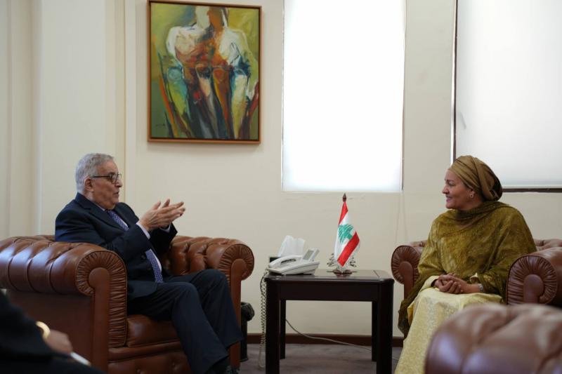 Amina Mohammed Discusses Geopolitical Reality with Bou Habib and Mikati