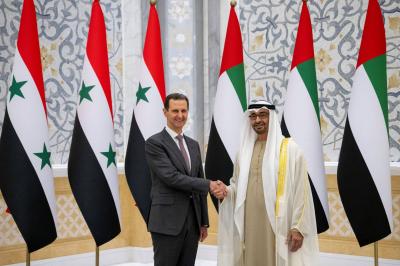 Bin Zayed and Assad Discuss Strengthening Bilateral Relations