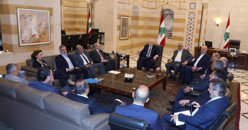 Consultative Meeting Between Mikati and His Ministers at the Serail