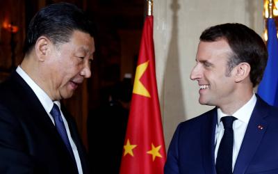 Macron Arrives in China