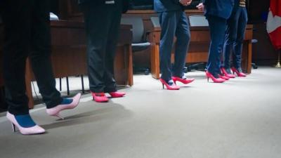 Canadian Politicians Wear Pink High Heels in Support of Women