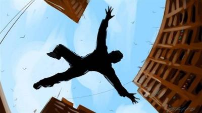 Citizen Falls from the Third Floor in Shakka