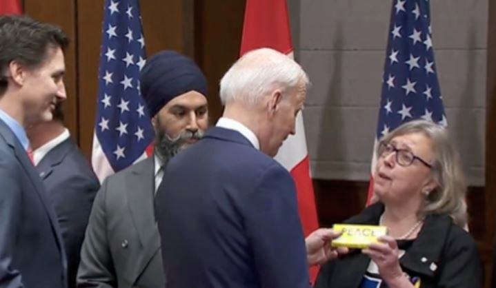 Biden Receives a Special Gift from a Syrian Family in Canada