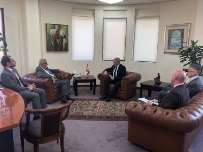 Title: Bou Habib Discusses Displacement with US Official