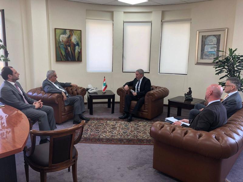 Title: Bou Habib Discusses Displacement with US Official