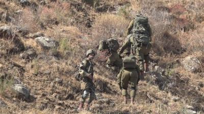 Israeli Infantry Force Crosses Al-Wazzani Parks
