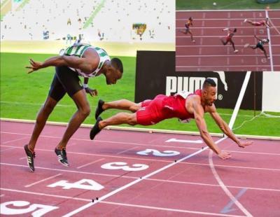 Lyles Wins 150-Meter Race at Atlanta Games