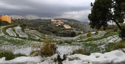 White Covers the Peaks of Asir in Saudi Arabia