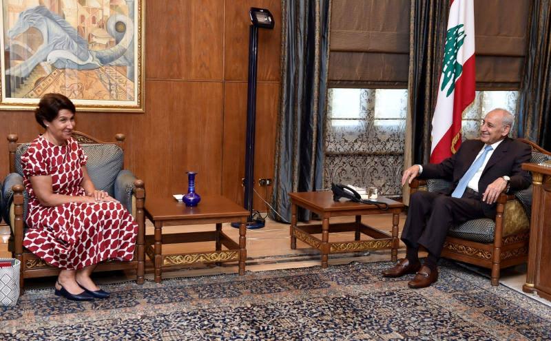 Berri Meets the French Ambassador
