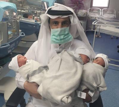 Saudi Welcomes "Sky, Cloud, and Rain" Triplets - Meteorological Center Congratulates