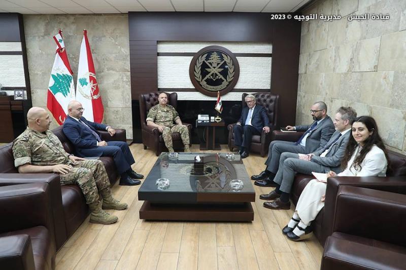 Army Commander Discusses Developments in Shebaa with UN Delegation