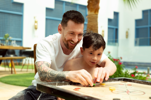 Messi Teaches His Son 