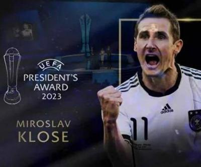 Miroslav Klose Wins UEFA President's Award