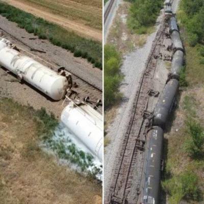 Video - Two Trains Derail in Texas, USA