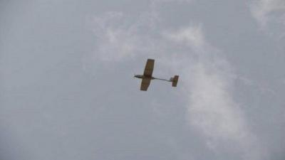 Title: "Kan" Hebrew: Iron Dome Intercepts Drone in Gaza Envelope