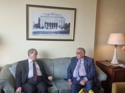 Bou Habib and Mqdad Discuss Palestinian Situation and Agree to Meet in Damascus