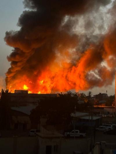 Huge Fire at Sudanese Intelligence Headquarters