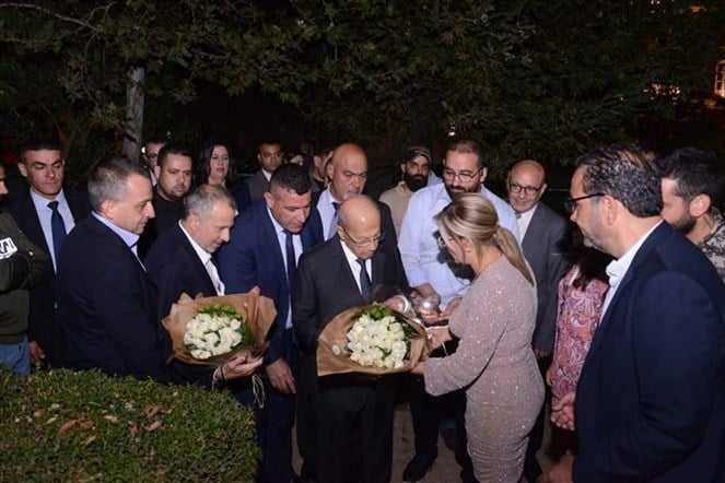 President Aoun Places Wreath at Poet Said Aql's Monument in Zahle Promenade