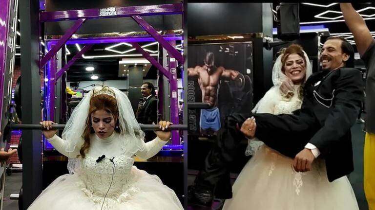 Egyptian Bride Celebrates Her Wedding in a Weightlifting Hall