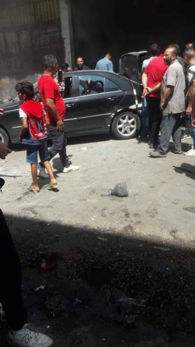 Title: Explosion of "Kerber" Tank in Car Repair Shop in Sidon