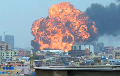 Video - Sudan Witnessed a Powerful Explosion Shaking the Capital Today