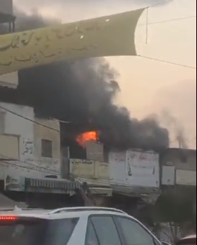Fire Near Gas Company in Al-Jnah Area