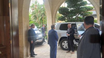 Meeting of French Envoy Jean-Yves Le Drian with President Nabih Berri