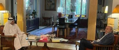 Jumblatt Receives Qatari Ambassador in Clemenceau
