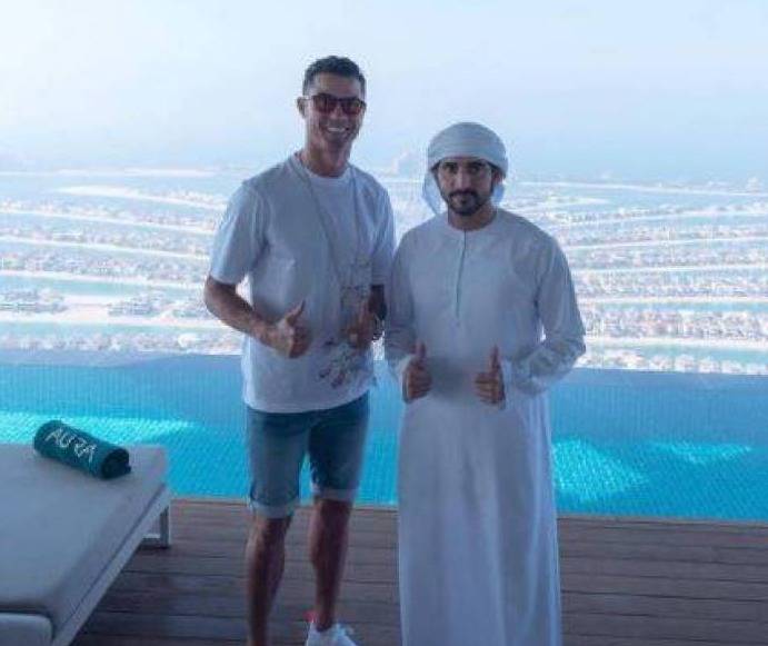 بالفيديو..الشيخ حمدان بن محمد ورونالدو