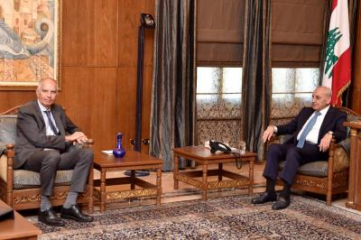 Berri Meets with French Ambassador and Frontska