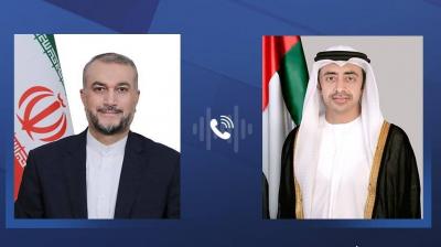 Abdullah bin Zayed Receives Call from Iranian Foreign Minister