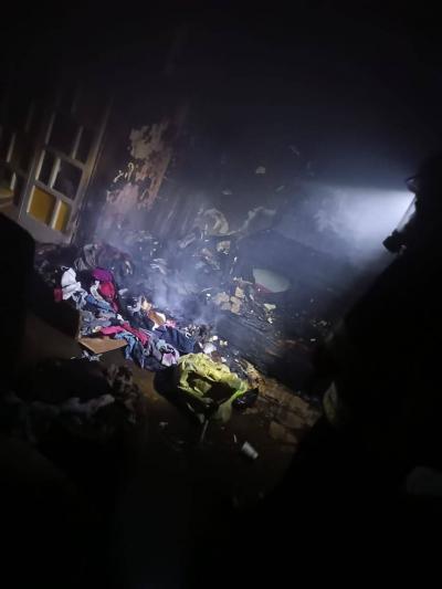 Extinguishing a Fire Inside an Apartment in Aley