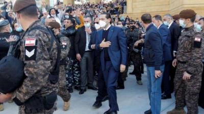 Hariri from his Father's Tomb: "May God Help Lebanon"