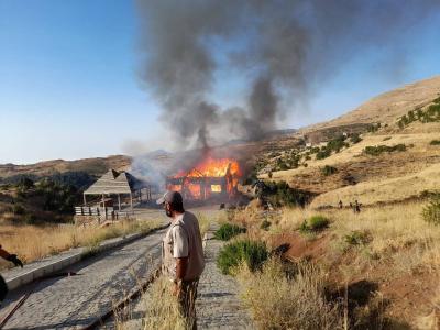 Video: Fire at the Tannourine Cedar Reserve House