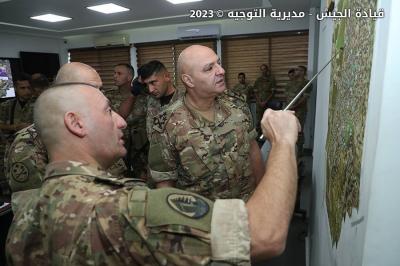 Army Commander Inspects the First Infantry Brigade in Sidon and the Surrounding Area of Ain al-Hilweh Camp