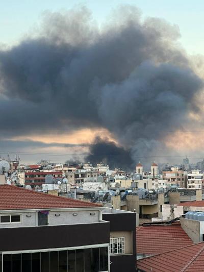 Title: Large Fire at Bridge Al-Basha Area