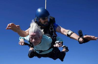 104-Year-Old Adventurer: American Skydives from Great Heights (Video)