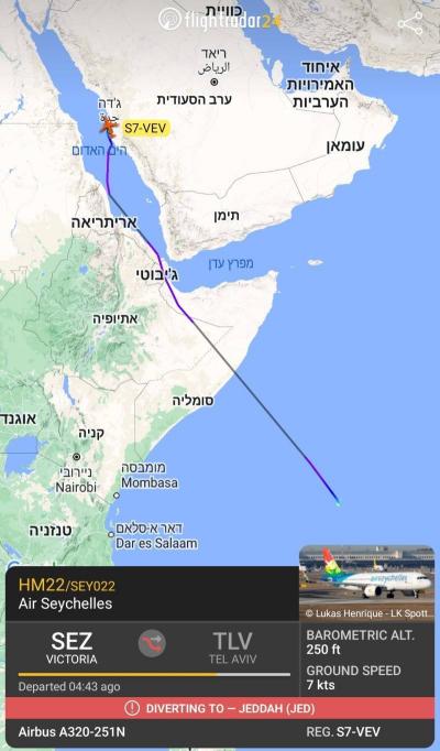Emergency Landing of Israeli Passenger Plane at Jeddah Airport