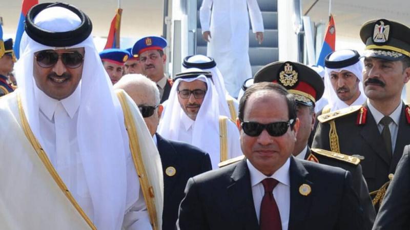 Sisi and Qatar's Emir Discuss Ceasefire and Protection of Civilians in Gaza