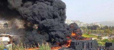 Title: Large Fire in Bursa, Turkey