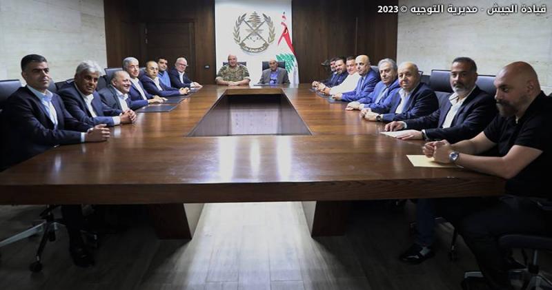 Delegation from Zahle Donates Financial Contribution for Building Two Military Barracks